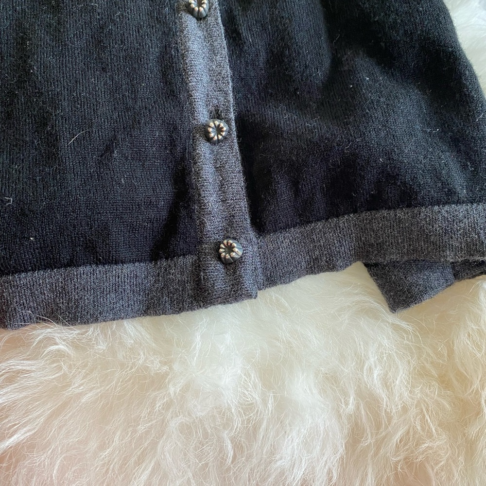 Euc - Dale of Norway Sonja  Black Cardigan - XL, Extra-fine Merino Wool - Picture 5 of 9